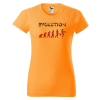 DOBRÝ TRIKO Dámské tričko Evoluce ženy Barva: Tangerine orange