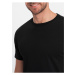 Černé pánské basic tričko Ombre Clothing