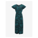 Tmavě zelené dámské květované šaty ALPINE PRO FANERA