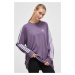 Bavlněné tričko s dlouhým rukávem adidas Originals fialová barva
