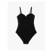 Koton Swimsuit, Shirred Covered, Thin, Adjustable Straps.