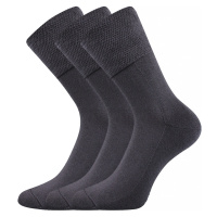 Lonka Finego Unisex ponožky s volným lemem - 3 páry BM000001470200101092 tmavě šedá