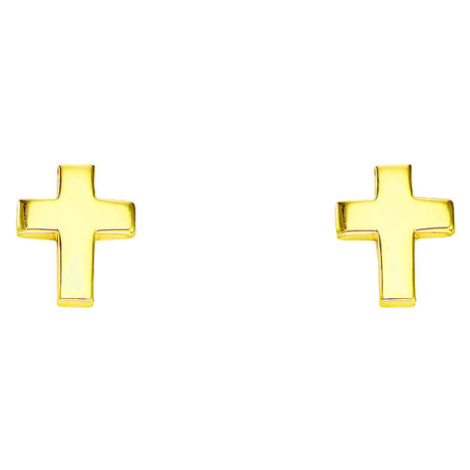 Amen Elegantní pozlacené náušnice ve tvaru křížků Cross ORCROG