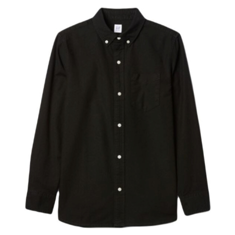 GAP FA24 LS OXFORD Chlapecká košile, černá, velikost