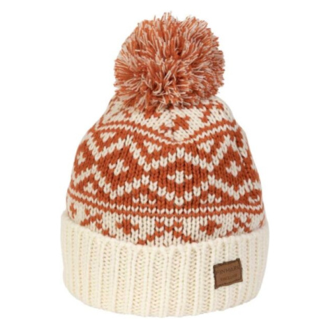 Finmark WINTER HAT Dámská zimní pletená čepice, béžová, velikost