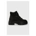 Semišové boty Copenhagen dámské, černá barva, na platformě, CPH262 waxed nabuc
