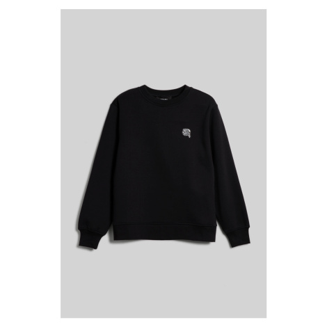 Mikina karl lagerfeld ikonik 2.0 glitter sweatshirt černá