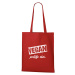 DOBRÝ TRIKO Bavlněná taška s potiskem Vegan, protože chci Barva: Červená
