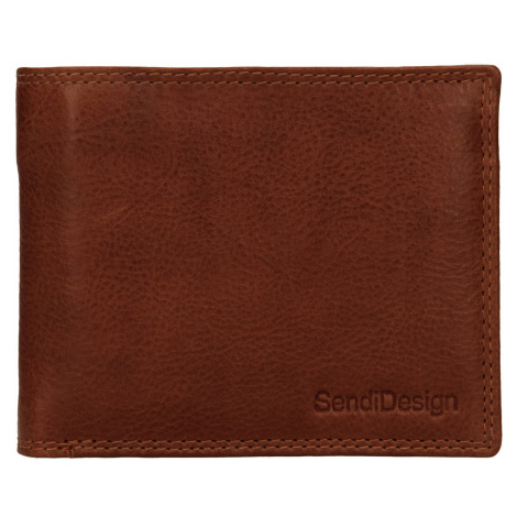 Pánská kožená peněženka SendiDesign Lopezz - koňak Sendi Design