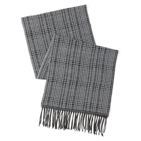 ALTINYILDIZ CLASSICS Men's Grey-black Patterned Scarf AC&Co / Altınyıldız Classics