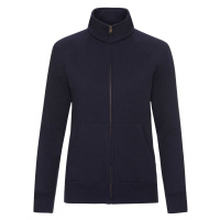 Navy blue women's sweatshirt with stand-up collar Fruit of the Loom