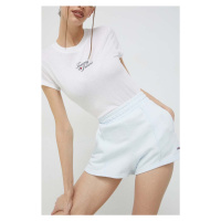 Bavlněné šortky Tommy Jeans hladké, high waist