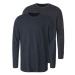 LIVERGY® Pánské triko s dlouhými rukávy, 2 kusy (navy modrá)