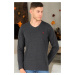 T8587 DEWBERRY V-NECK MEN'S LONG SLEEVE T-SHIRT-ANTHRACITE-2