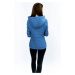 Světle modrá bunda s asymetrickým zipem (DL015)