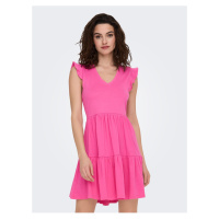 Růžové dámské šaty ONLY May - Dámské