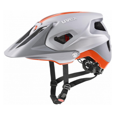 Cyklistická helma Uvex Quatro Integrale silver-orange mat