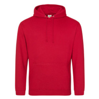 Just Hoods Unisex mikina s kapucí JH001 Fire Red