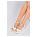 Fox Shoes Women's White Wedge Heels Shoes