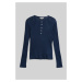 TRIČKO GANT RIBBED LS HENLEY CLASSIC BLUE