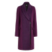 Kabát karl lagerfeld contrast panel zip coat fialová