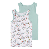 lupilu® Dívčí košilka s BIO bavlnou, 2 kusy (světle modrá / jednorožec)