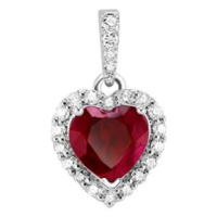DIAMOND SPOT Přívěsek rubínové srdce SRP115681R (Au 585/1000, 1,02 g)