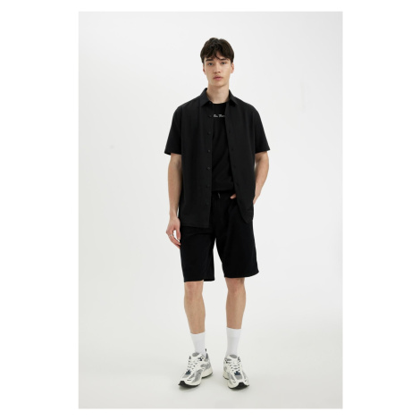 DEFACTO Regular Fit Straight Leg Gabardine Bermuda Shorts