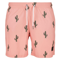 Pánské koupací šortky Urban Classics Pattern Swim Shorts - cactus aop