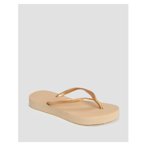 Dámské žabky Havaianas Slim Flatform Ve Zlaté Barvě