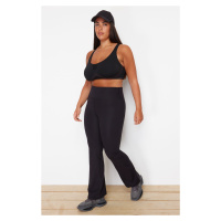 Trendyol Curve Black High Waist Scuba Knitted Sport Leggings