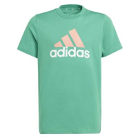 adidas BIG LOGO Chlapecké tričko, zelená, velikost