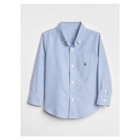 Modrá klučičí dětská košile oxford button-down