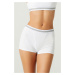 LOS OJOS x Melody White Cotton Ribbed Boxer Briefs