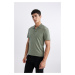 DEFACTO Slim Fit Polo Neck Basic Short Sleeve Cotton T-Shirt