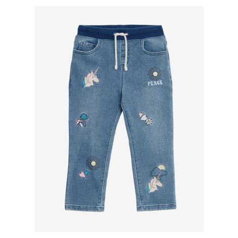 Modré holčičí džíny s motivem jednorožce Marks & Spencer