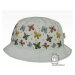 Bavlněný letní klobouk Dráče - Mallorca 23, zelinkavá, motýlci Barva: Zelinkavá