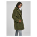 Dámský kabát Urban Classics Ladies Oversized Sherpa Coat - olivový