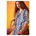 DEFACTO Fall In Love Patterned Poplin Beach Shirt