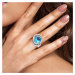 Masivní stříbrný prsten zdobený barevnými zirkony FanTurra