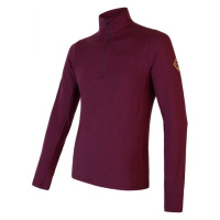 Sensor Merino Extreme pánské tričko dlouhý rukáv, zip Port red