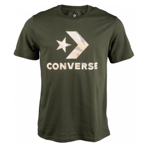 Converse CAMO FILL GRAPPHIC TEE Pánské tričko, khaki, velikost