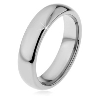 Wolframový prsten v tmavší stříbrné barvě, zaoblený, 5 mm