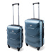 Rogal Tyrkysová sada 2 luxusních skořepinových kufrů "Luxury" - M (35l), L (65l)