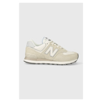 Sneakers boty New Balance WL574AA2 béžová barva