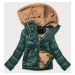Zeleno/karamelová dímská bunda s kapucí (BH2003)