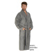 Men's bathrobe De Lafense 803 M-2XL grey - wide belts 090