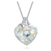 Éternelle Exkluzivní náhrdelník Swarovski Elements Courtney - srdce NH1115-P0996B Bílá/čirá 40 c
