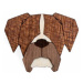 Dřevěná brož ve tvaru psa Boxer Brooch