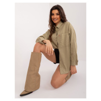 Klasická oversize khaki košile